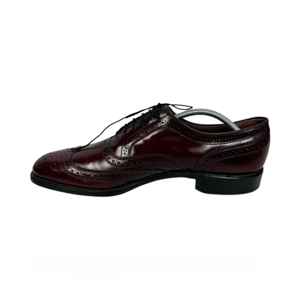 Allen Edmonds MCALLISTER Mens 11 A Wingtip Oxfords Brown Red Made In USA